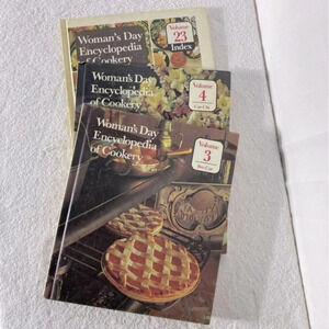 Vintage Woman’s Day Encyclopedia Of Cookery Cookbooks Vol  3,4,24